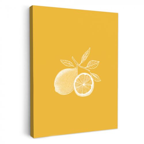 Leinwandbilder - Zitronen - Illustration - Minimalistisch - Gelb