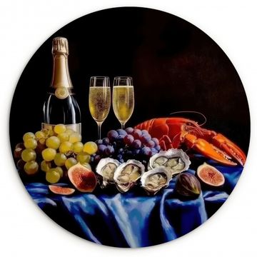 Runde Bilder - Champagner - Luxus - Austern