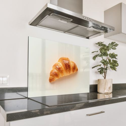 Spritzschutz Küche - Croissant - Brot - Beige