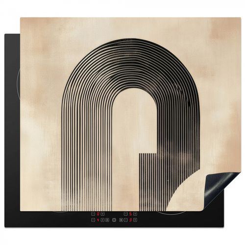Herdabdeckplatte - Schleife - Streifen - Minimalistisch - Schwarz