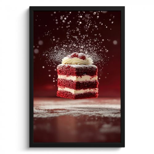 Bilder mit Rahmen - Rot - Samt - Torte - Essen