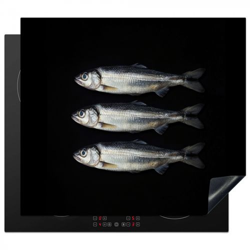 Herdabdeckplatte - Hering - Fisch - Schwarz