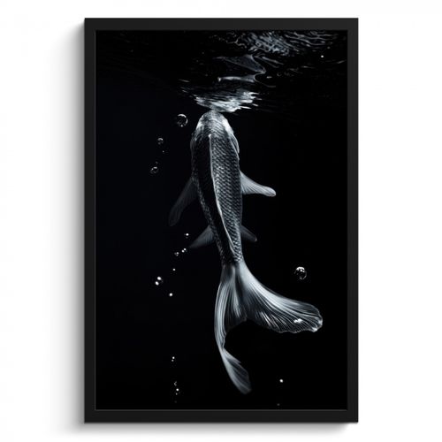 Bilder mit Rahmen - Koi - Fisch - Wasser - Schwarz