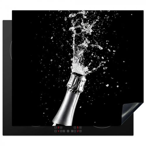 Herdabdeckplatte - Champagner - Schwarz - Spritzer - Popping