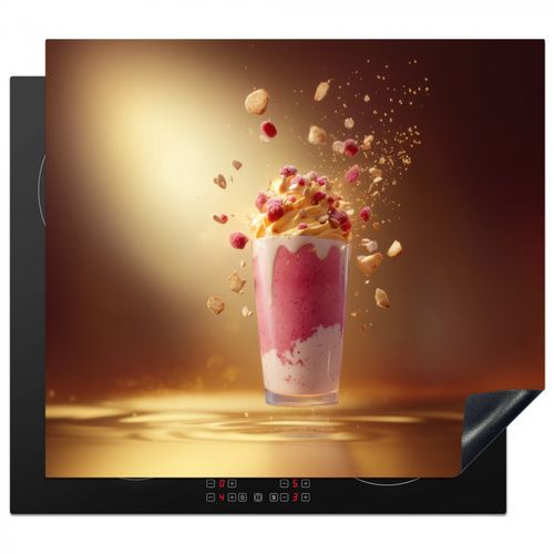 Herdabdeckplatte - Himbeere - Smoothie - Getränk - Rosa