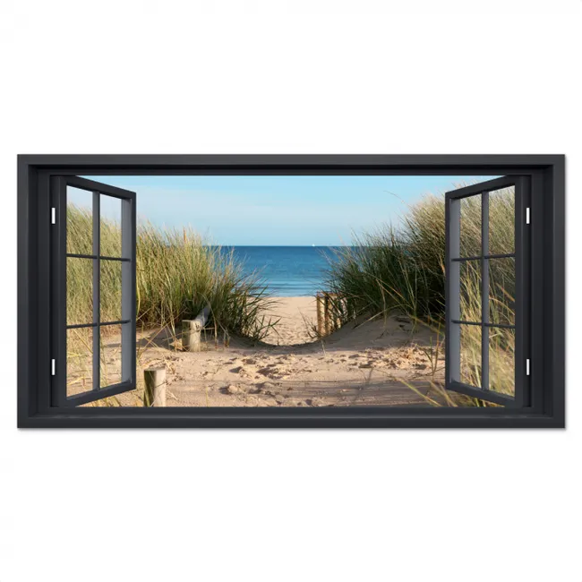 Toegang tot het Strand Spatscherm Aluminium klein -3d_volledig