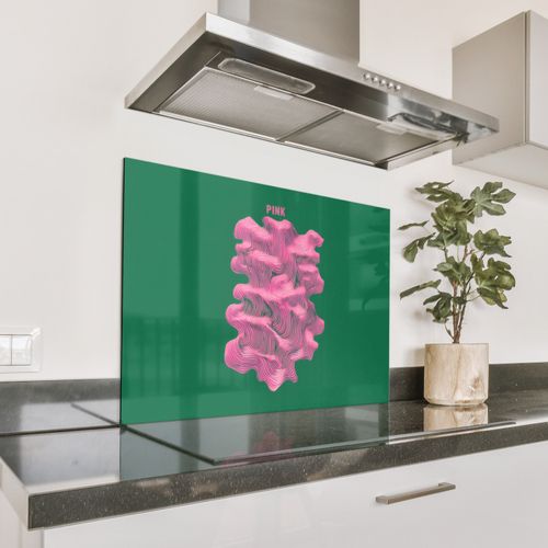 Abstrakt - Rosa - Linien - Grün
