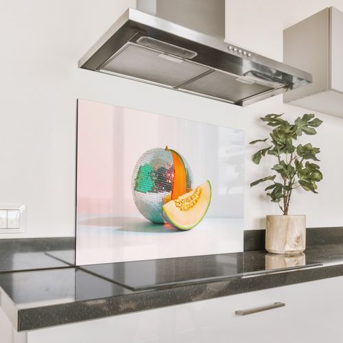 Spritzschutz Küche - Disco - Discoball - Melone - Pastell