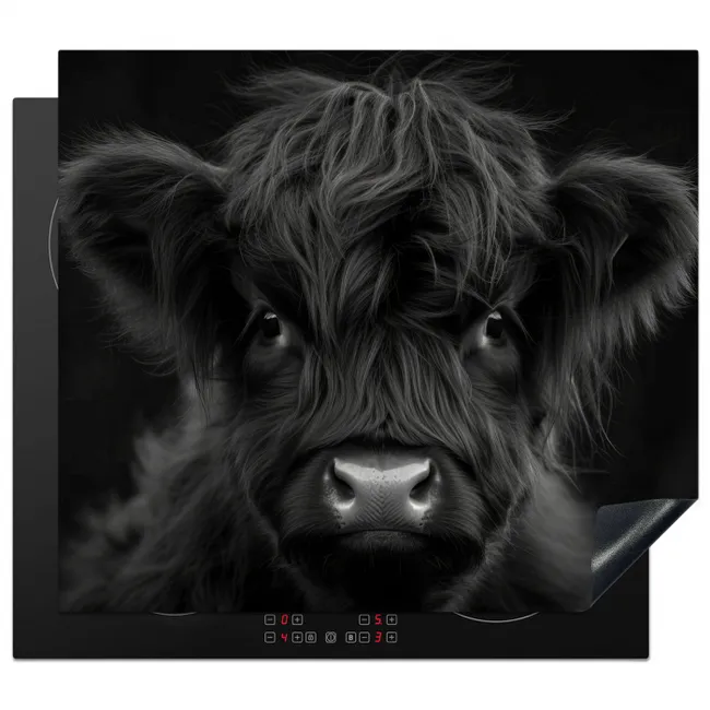 Herdabdeckplatte - Scottish Highlander - Schwarz - Kalb - Kuh