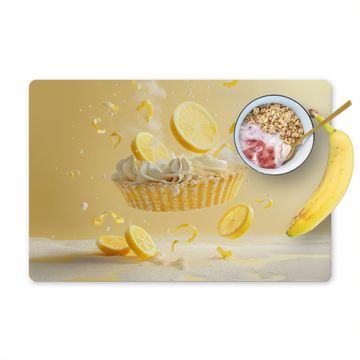 Tischset - Zitrone - Kuchen - Lebensmittel - Gelb - 6 Stück