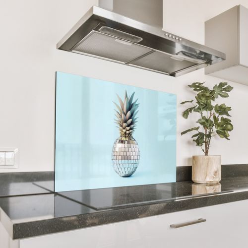 Spritzschutz Küche - Blau - Ananas - Disco - Discoball