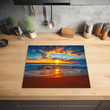 Herdabdeckplatte - Blendung der Wellen bei Sonnenuntergang