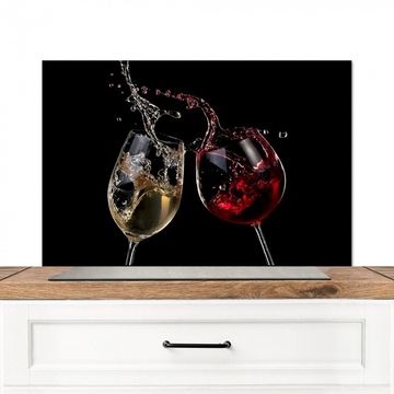 Spritzschutz Küche - Dynamische Weinsinfonie