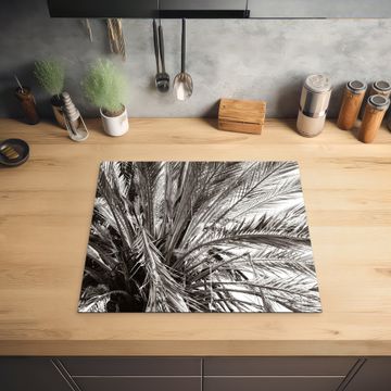Herdabdeckplatte - Monochromes Palmendach