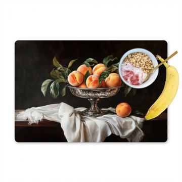 Tischset - Stillleben - Pfirsiche - Vintage - 6 Stück