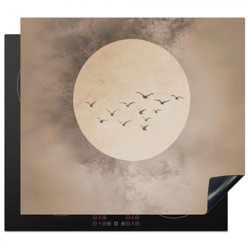Herdabdeckplatte - Vogel - Beige - Japanisch