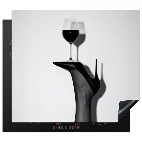 Herdabdeckplatte - Absatz - Wein - Minimalistisch - Schwarz