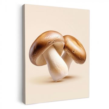 Leinwandbilder - Pilze - Weich - Beige