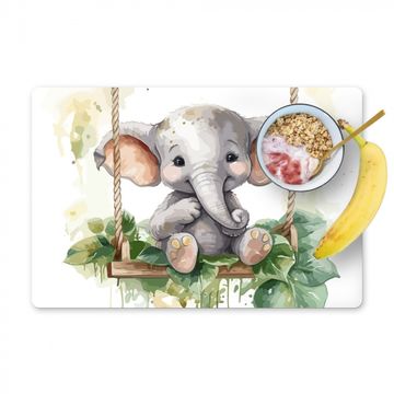 Tischset - Elefant - Tier - Kinder - Dschungel - Kinderzimmer - Babyzimmer - 6 Stück