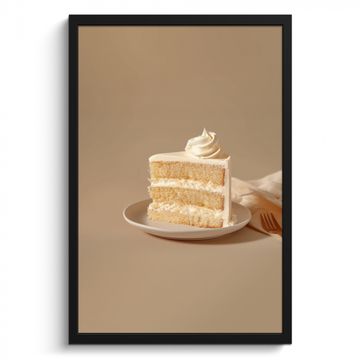 Bilder mit Rahmen - Vanillekuchen - Torte - Cremig