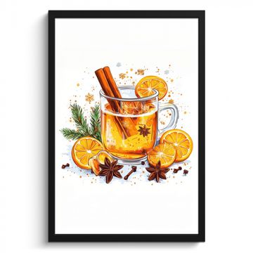 Bilder mit Rahmen - Heiß - Tee - Orange - Zimt