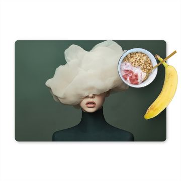 Tischset - Hut - Frau - Beige - 6 Stück