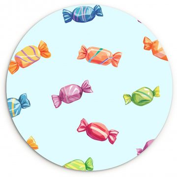 Runde Bilder - Blau - Muster - Bonbon