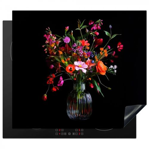 Herdabdeckplatte - Blumenstrauß - Feldblumen - Vase