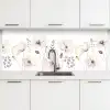 Bloemen - Pastel -  Planten - Wit keuken achterwand 2 middel -3d