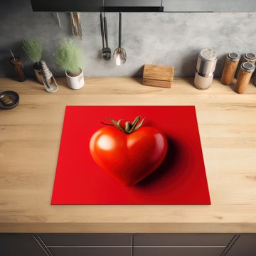 Herdabdeckplatte - Tomate - Rot - Herz