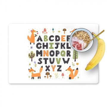 Tischset - Illustration Alphabet mit Füchsen - 6 Stück