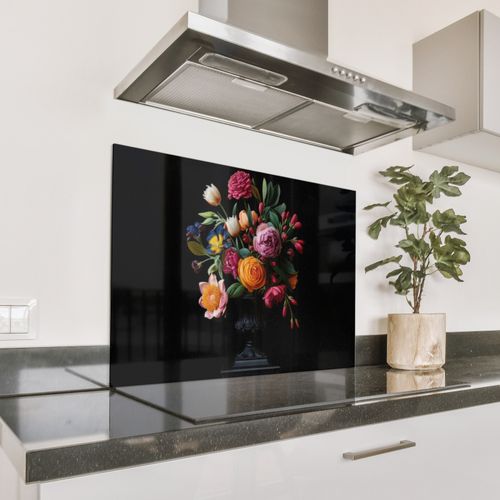 Spritzschutz Küche - Blumenstrauß - Romantisch - Farbenfroh