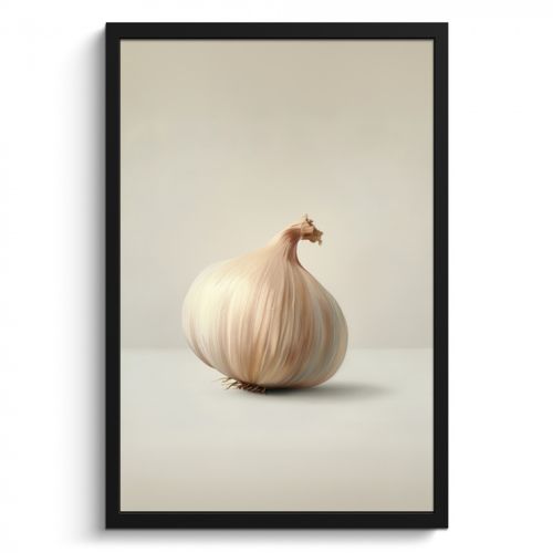 Bilder mit Rahmen - Knoblauch - Natürlich - Beige