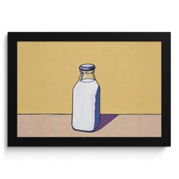 Bilder mit Rahmen - Gläser - Flasche - Illustration - Milch