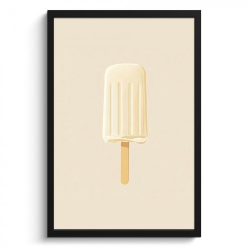 Bilder mit Rahmen - Minimalist - Wassereis - Stick - Beige