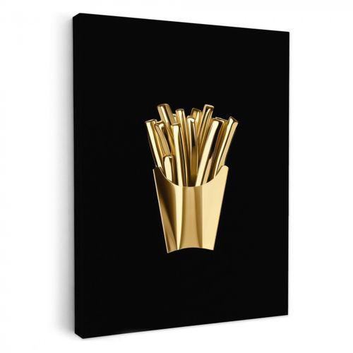 Leinwandbilder - Pommes frites - Gold - Chrom - Lebensmittel
