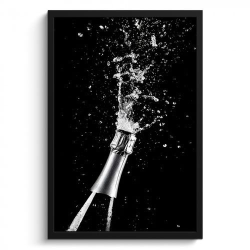 Bilder mit Rahmen - Champagner - Schwarz - Spritzer - Popping