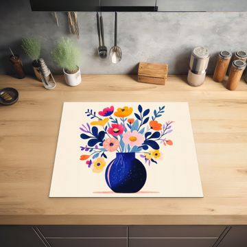 Herdabdeckplatte - Vase - Blumen - Blumenstrauß