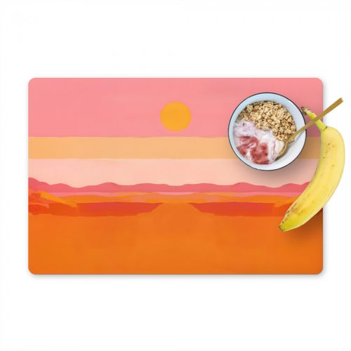 Tischset - Sonne - Abstrakt - Landschaft - Orange - 6 Stück