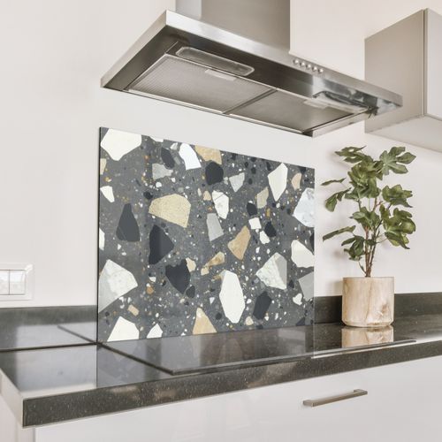 Spritzschutz Küche - Terrazzo - Dekoration - Steine