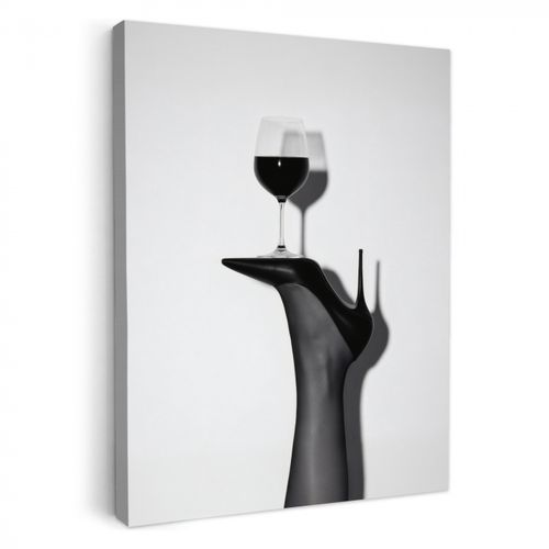 Leinwandbilder - Absatz - Wein - Minimalistisch - Schwarz