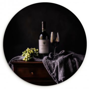 Runde Bilder - Trauben - Wein - Rot - Tafel