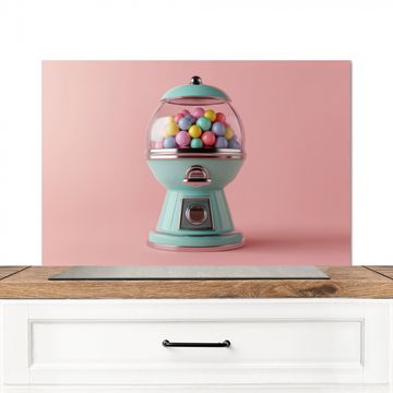 Spritzschutz Küche - Kaugummi - Retro - Bonbon - Rosa