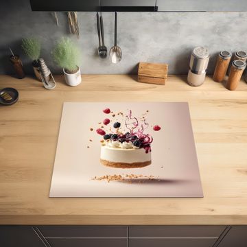 Herdabdeckplatte - Käsekuchen - Essen - Rosa - Torte