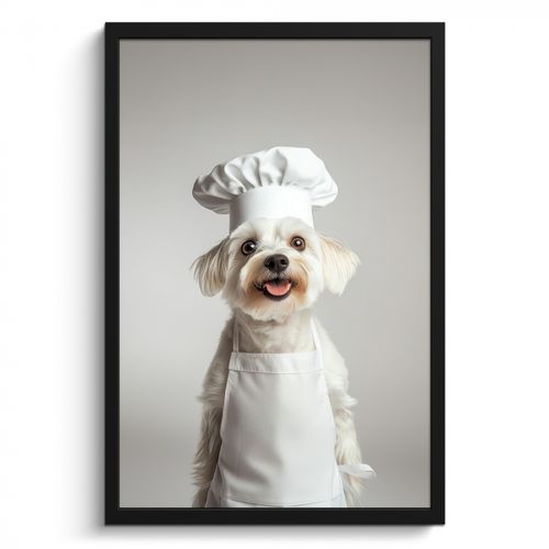 Bilder mit Rahmen - Hund - Weiß - Koch