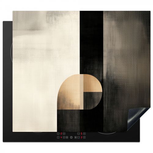 Herdabdeckplatte - Formen - Modern - Schwarz