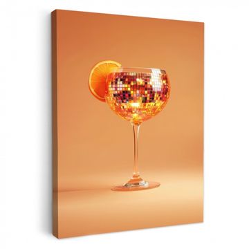 Leinwandbilder - Getränk - Orange - Glitzer - Disco
