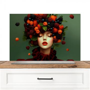 Spritzschutz Küche - Weiblich - Erdbeeren - Himbeeren - Brombeeren - Beeren
