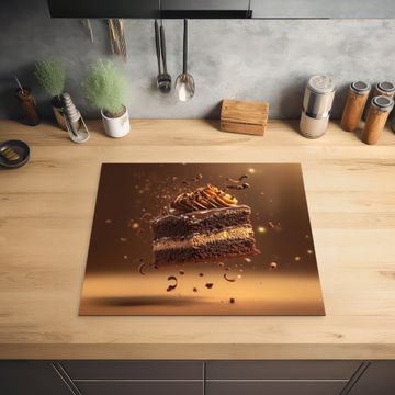 Herdabdeckplatte - Torte - Schokolade - Essen - Brownie