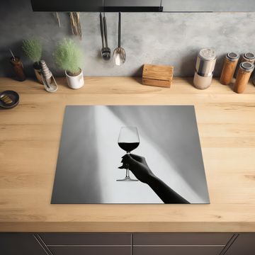 Herdabdeckplatte - Leicht - Wein - Rot - Glas